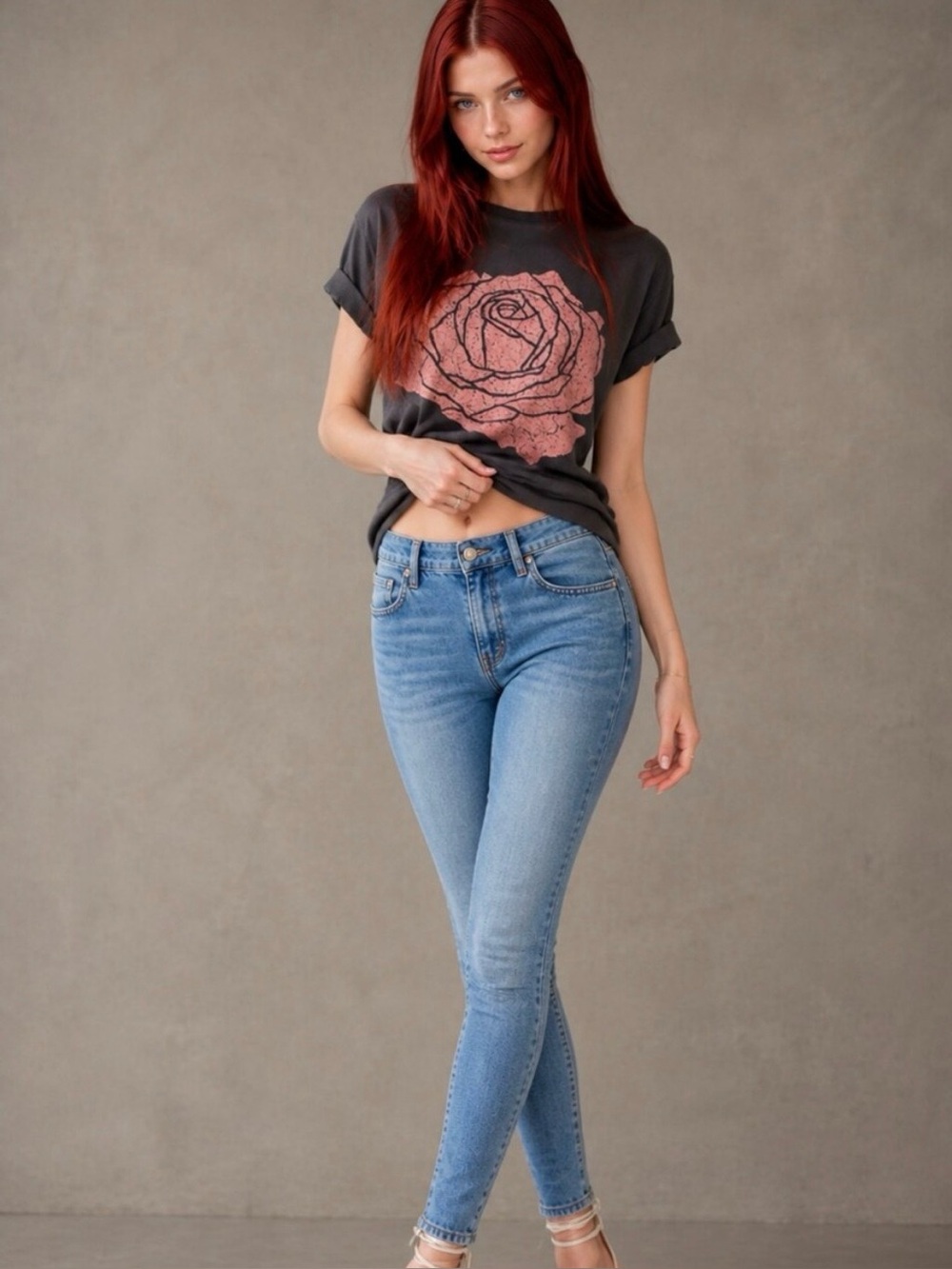 Free People Dangerous Rose Tee